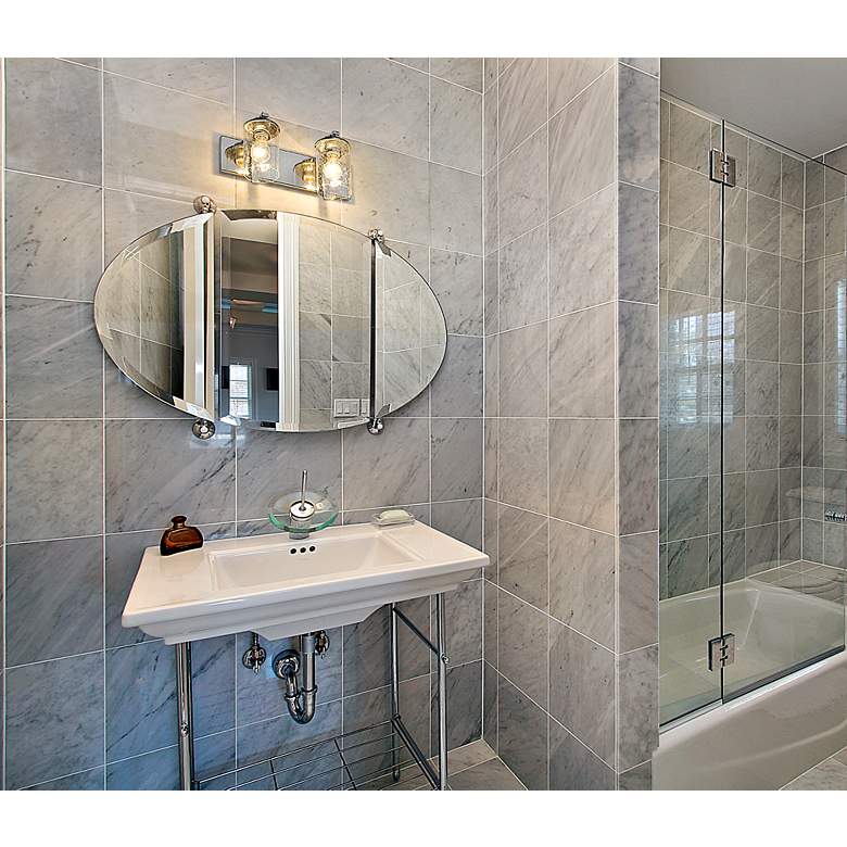 Image 4 Beckett 7 1/4" High Chrome 2-Light Wall Sconce more views