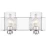 5_Beckett 7 1/4" High Chrome 2-Light Wall Sconce more views