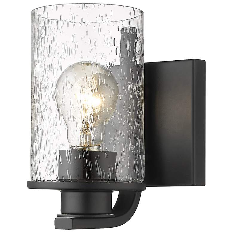 Image 2 Beckett 7 1/4" High Matte Black Wall Sconce