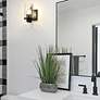 3_Beckett 7 1/4" High Matte Black Wall Sconce more views