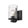 6_Beckett 7 1/4" High Matte Black Wall Sconce more views