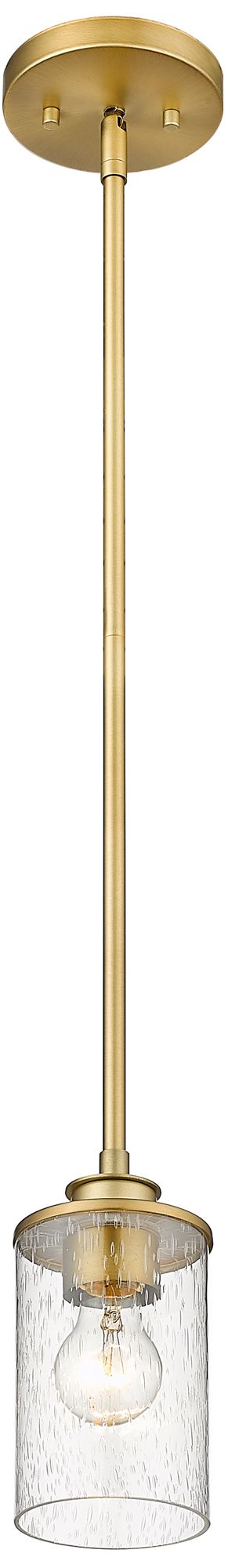 Image 4 Beckett by Z-Lite Olde Brass 5.25 inch 1 Light Mini Pendant more views