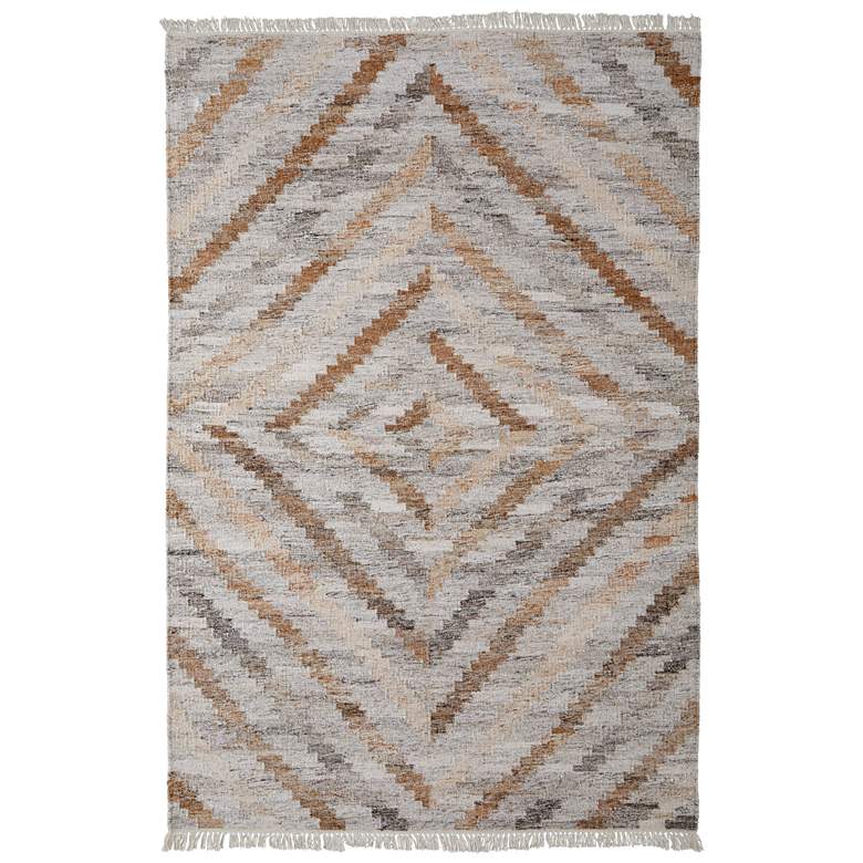 Image 1 Beckett Transitional Geometric Flatweave Ivory Area Rug 0724F
