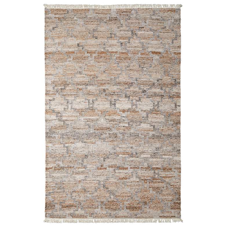 Image 1 Beckett Transitional Trellis & Lattice Flatweave Tan Area Rug 0787F