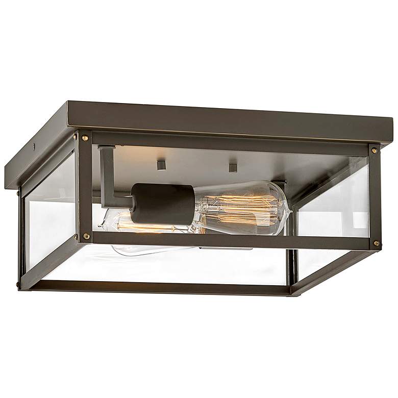 Image 2 Beckham 12" Wide Oil-Rubbed Bronze Outdoor Ceiling Light