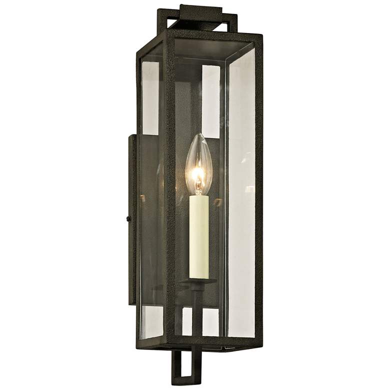 Image 1 Beckham 16 1/2 inch High Forged Iron Outdoor Wall Light