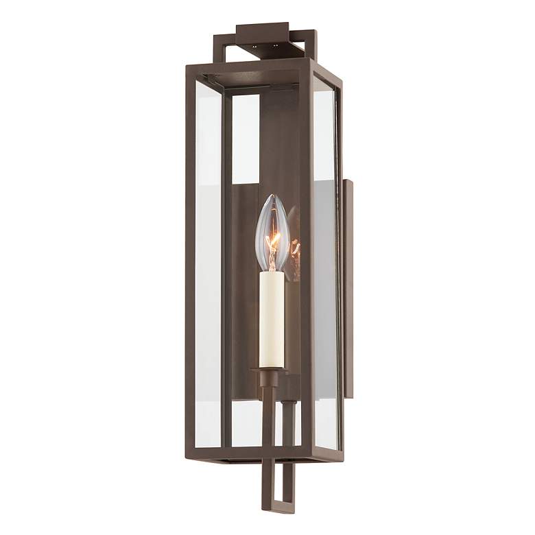 Image 2 Beckham 16 1/2" High Textured Bronze Outdoor Wall Light more views