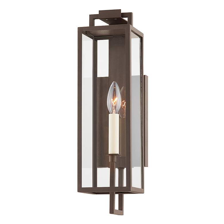 Image 3 Beckham 16 1/2" High Textured Bronze Outdoor Wall Light more views