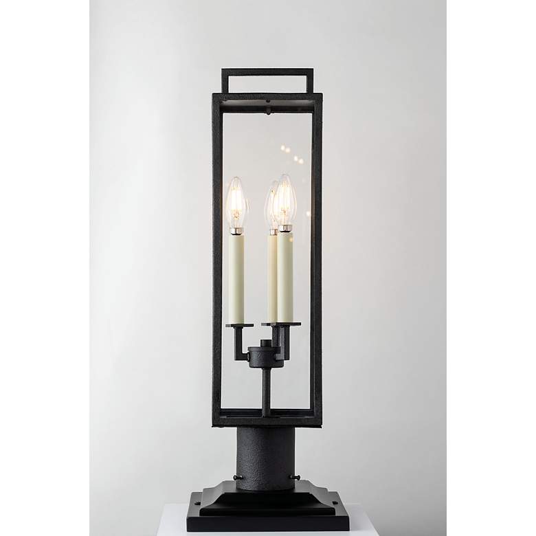 Image 4 Beckham 23 3/4" High Forged Iron 3-Light Outdoor Post Light more views