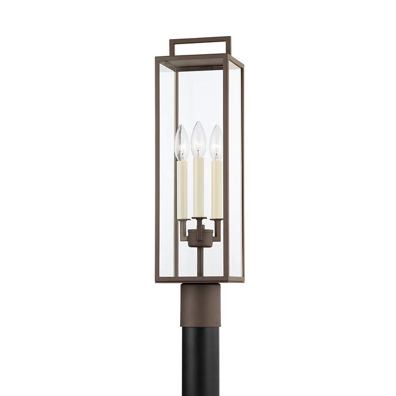 Image 5 Beckham 23 3/4" High Textured Bronze 3-Light Post Light more views