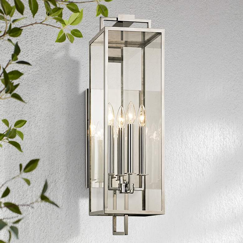 Image 1 Beckham 28 1/2 inch High Polished Stainless Outdoor Wall Light