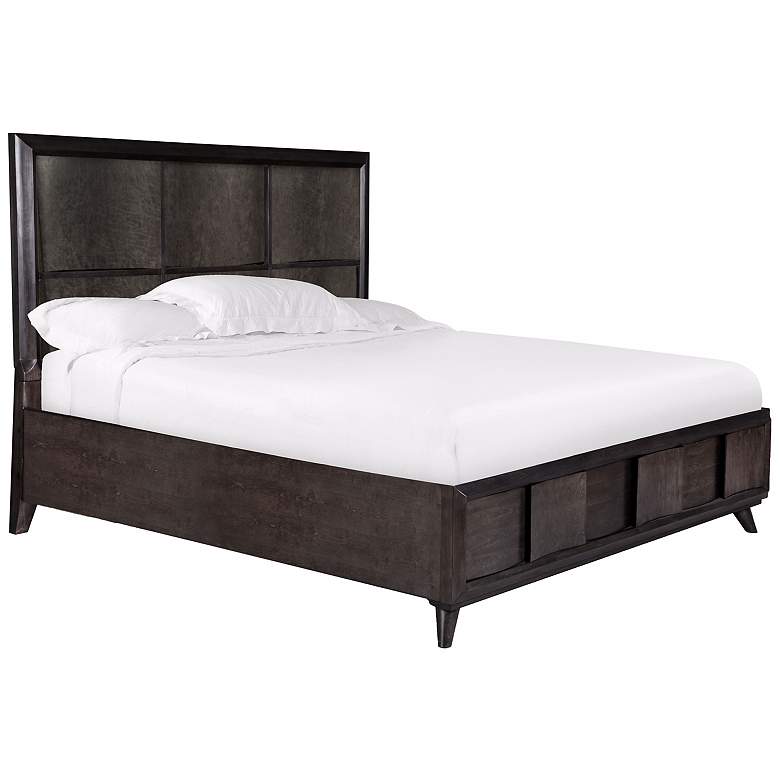 Image 1 Beckham Birch Bonded Leather Island Queen Bed