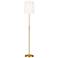Beckham Burnished Brass Modern Luxe LED Floor Lamp by Thomas O'Brien