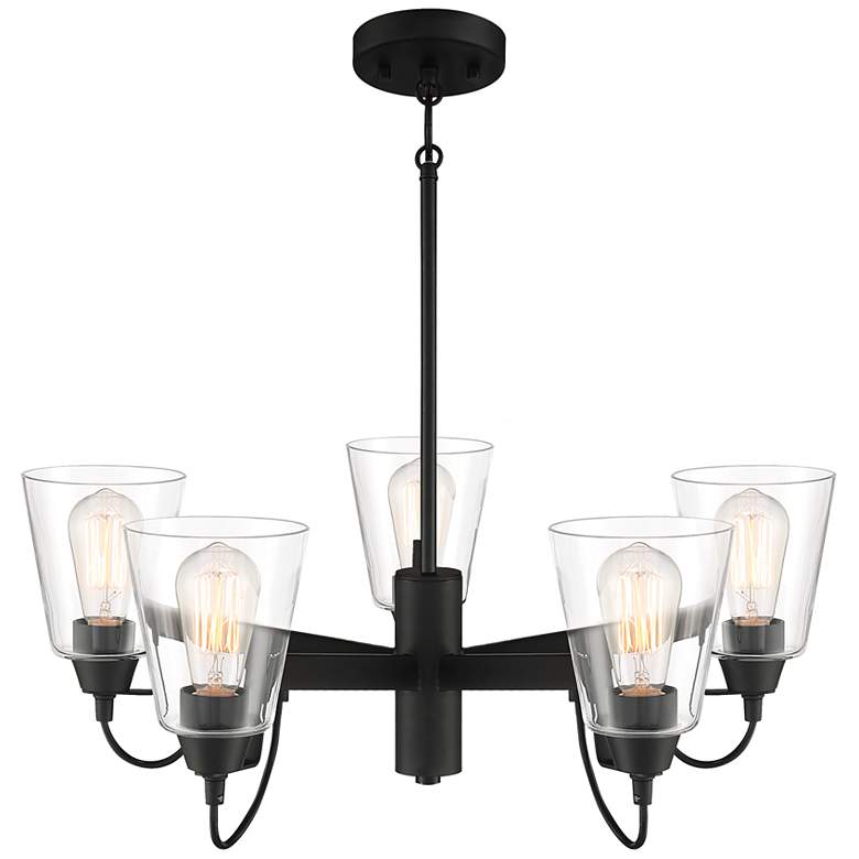 Image 2 Beckonridge 26" Wide Coal 5-Light Chandelier more views