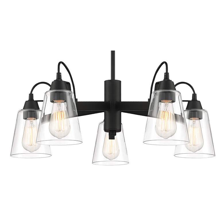 Image 3 Beckonridge 26" Wide Coal 5-Light Chandelier more views