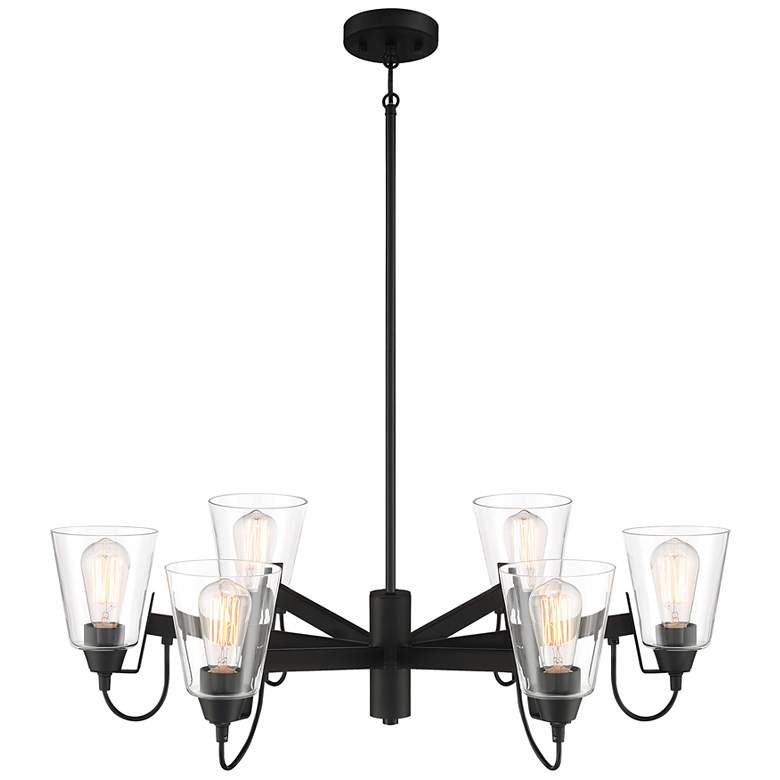 Image 6 Beckonridge 32" Wide Coal 6-Light Chandelier more views