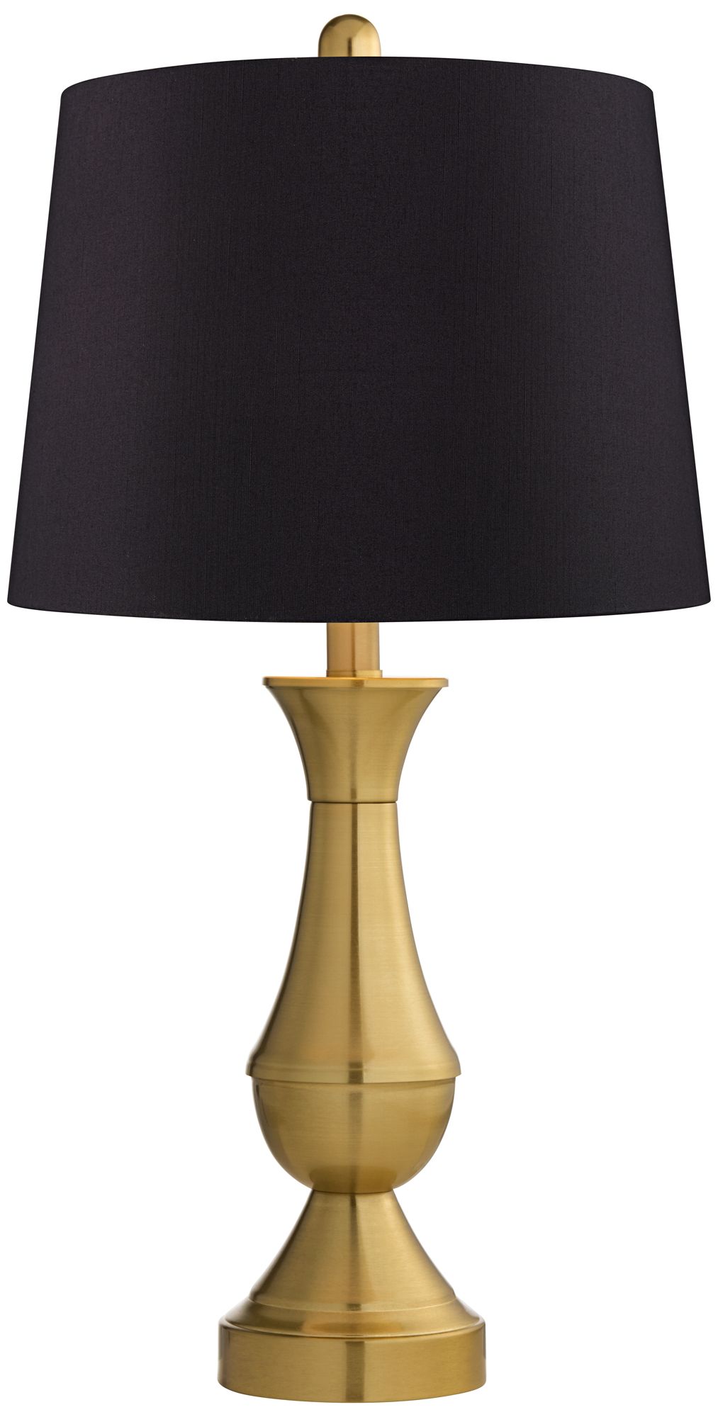 Image 7 Becky Antique Brass Metal Black Shade Table Lamps Set of 2 more views