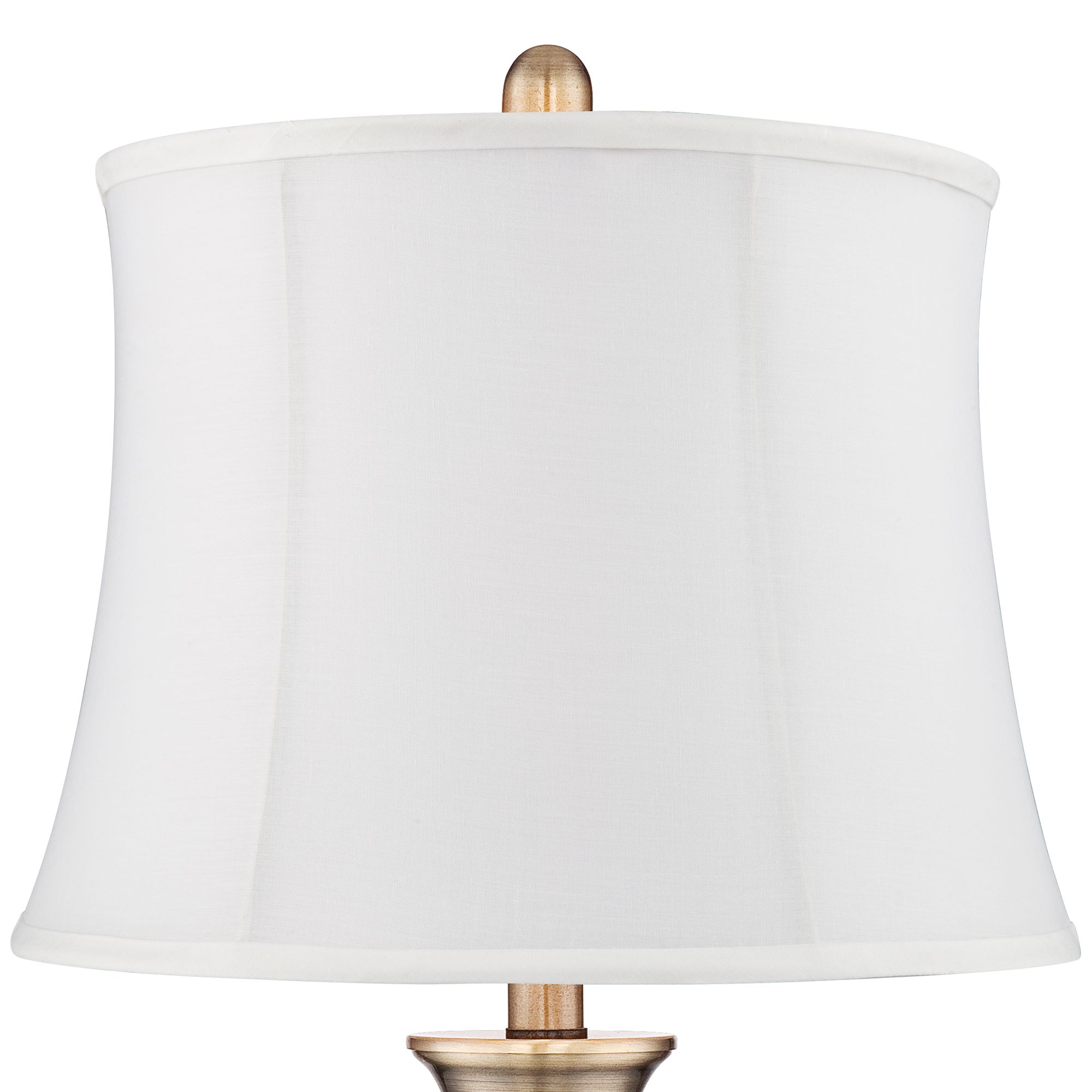 brass table lamp with cream shade