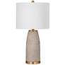 Becky Beige Rhombus Textured Table Lamp