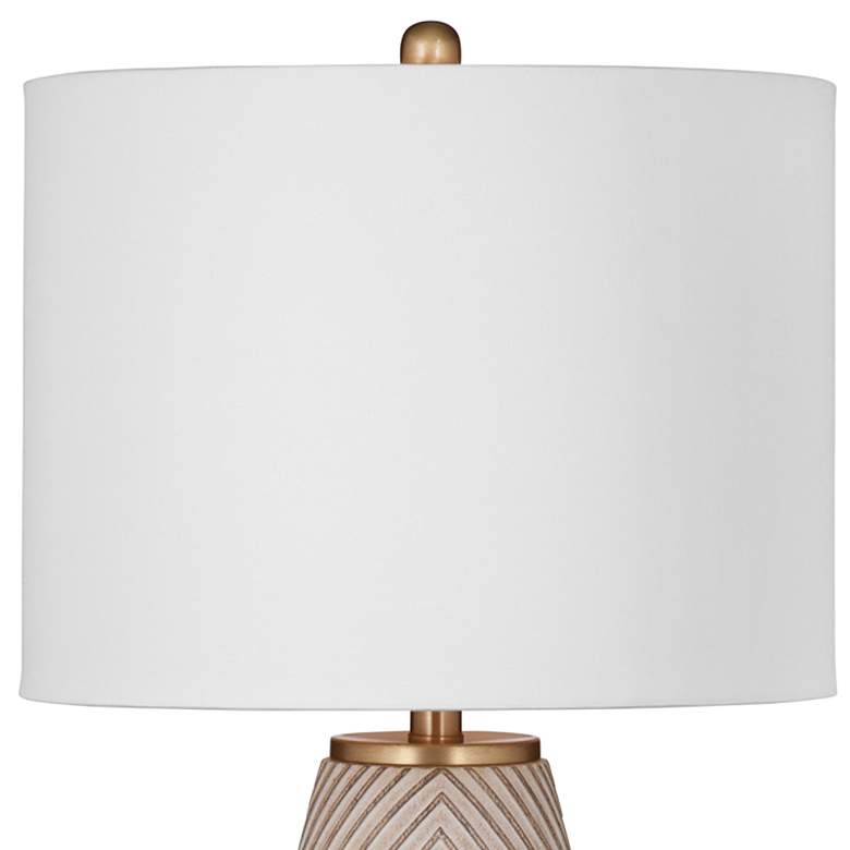 Image 3 Becky Beige Rhombus Textured Table Lamp more views