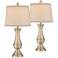 Becky Brass 15 Watt Non-Dimmable LED Table Lamp Set of 2