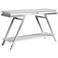 Becti 47 1/2" Wide White and Chrome 1-Drawer Console Table