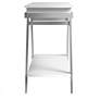 5_Becti 47 1/2" Wide White and Chrome 1-Drawer Console Table more views