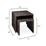 Bedford 22" Wide Charcoal Burl Wood Nesting Tables Set of 2 in scene