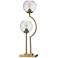 Bedford 31" Brass and Clear Glass Globe Uplight Modern Table Lamp