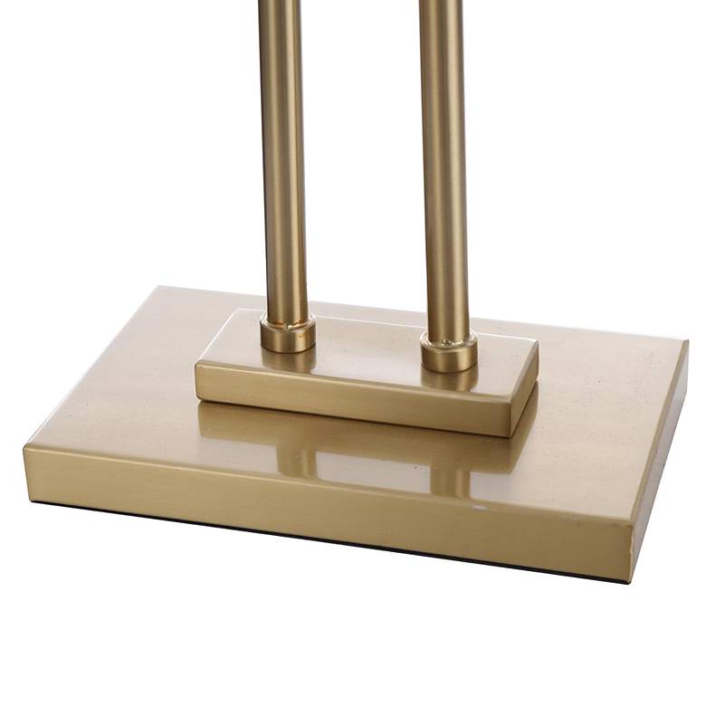 Image 5 Bedford 31" Brass and Clear Glass Globe Uplight Modern Table Lamp more views