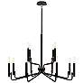 2_Bedford 32" Wide 12 Light Matte Black w/ Brass Chandelier