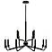 Bedford 32" Wide 12 Light Matte Black w/ Brass Chandelier