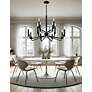 4_Bedford 32" Wide 12 Light Matte Black w/ Brass Chandelier more views