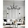 4_Bedford 48" Wide 15 Light Matte Black w/ Brass Chandelier more views