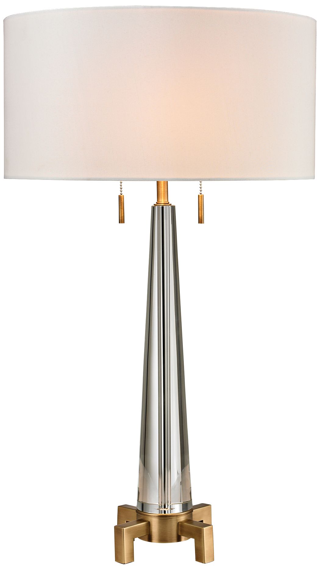 sleek brass table lamp