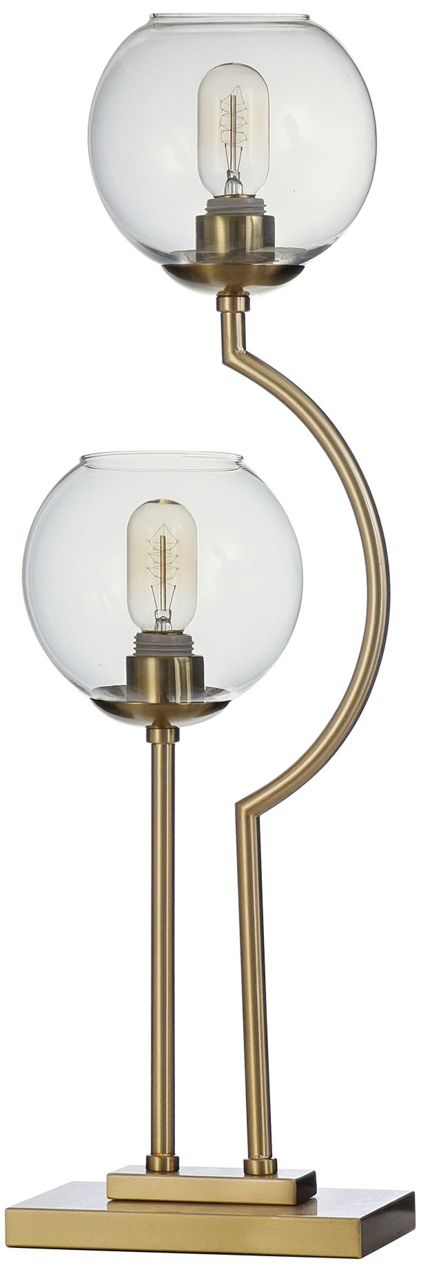 clear glass globe table lamp