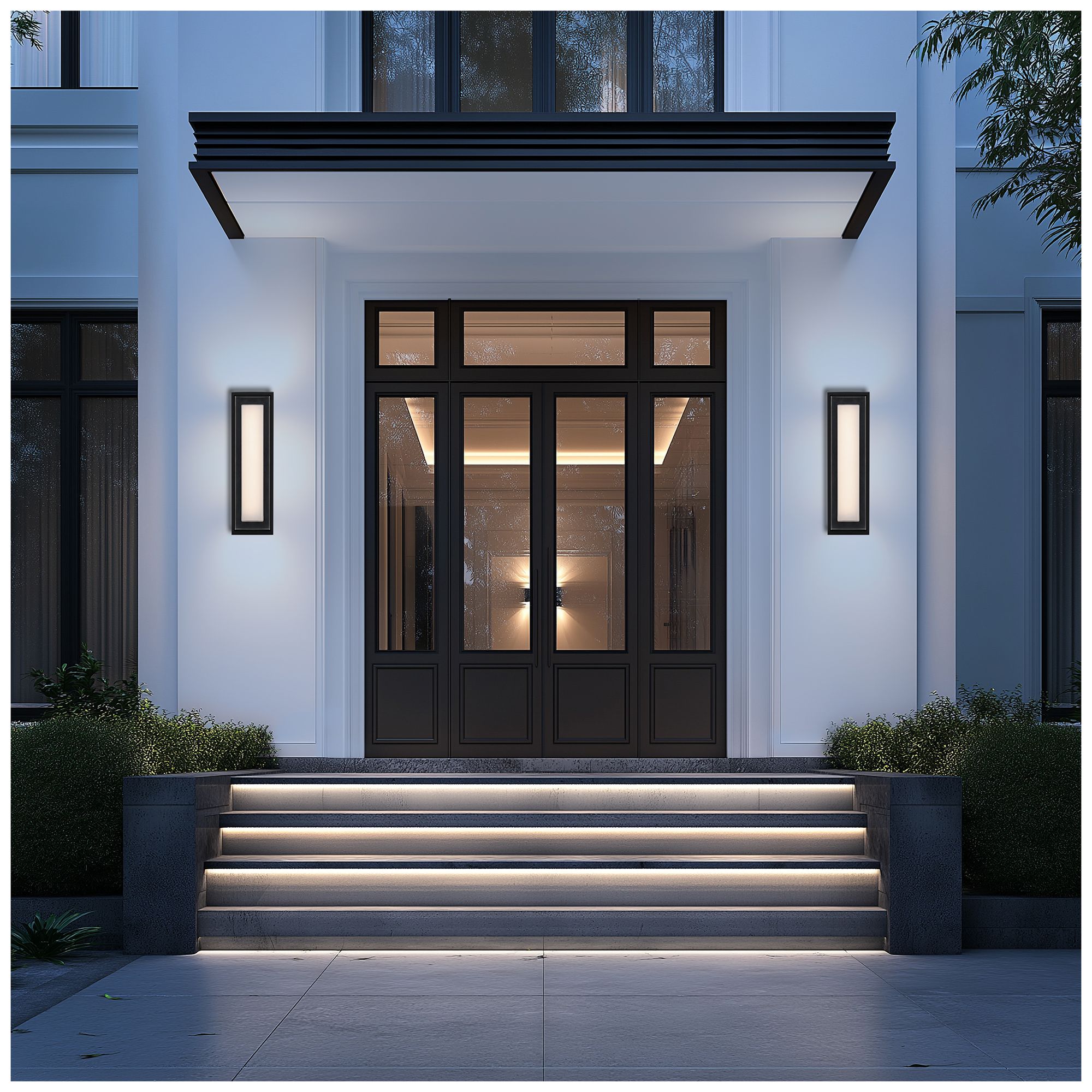 Image 5 Beech 16"H x 6"W 1-Light Outdoor Wall Light in Black more views