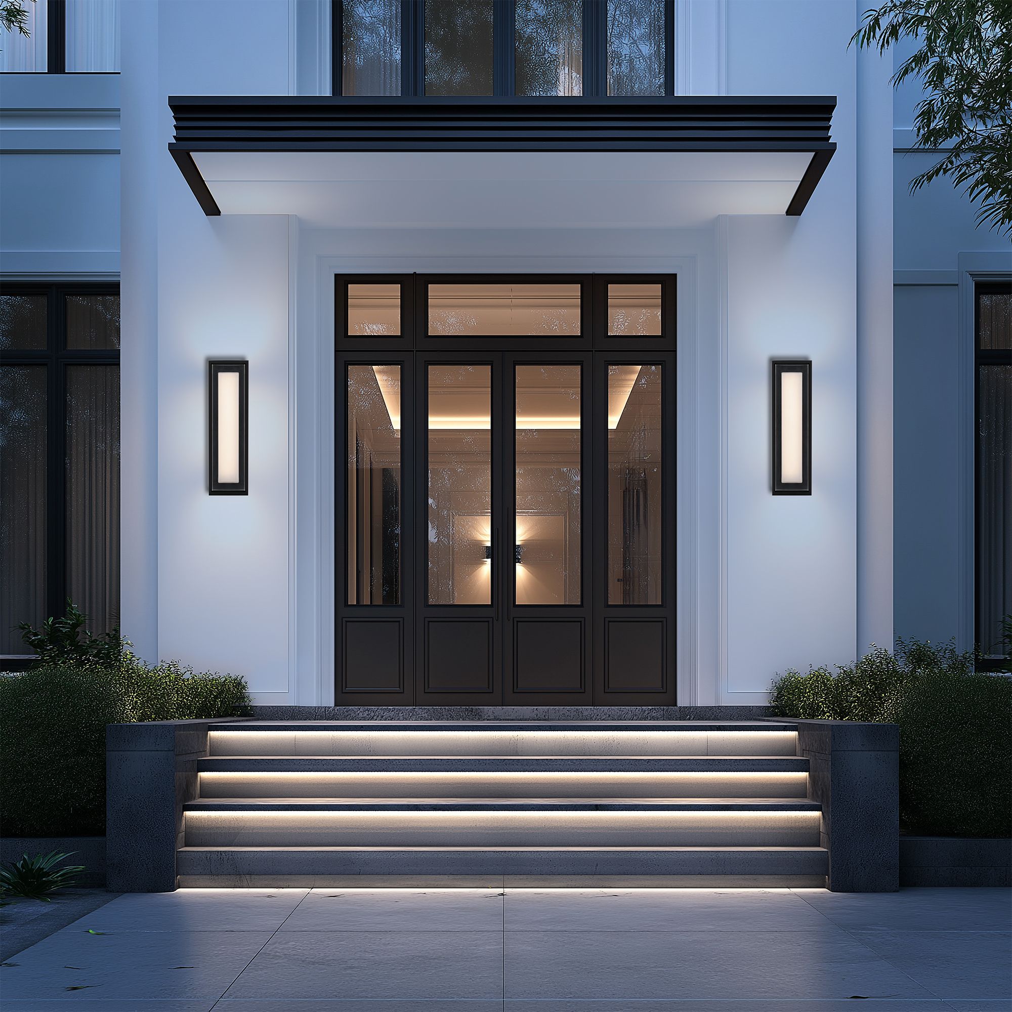 Image 5 Beech 16"H x 6"W 1-Light Outdoor Wall Light in Black more views