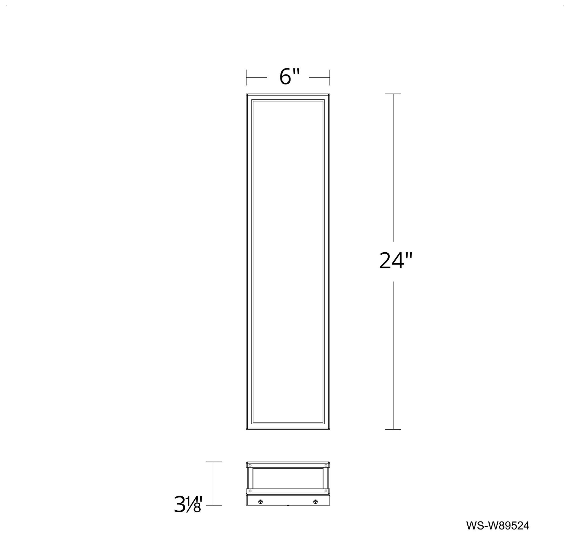 Image 4 Beech 24"H x 6"W 1-Light Outdoor Wall Light in Black more views