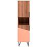 Beekman 17 1/2"W Brown Pink 5-Shelf Narrow Bookcase Cabinet