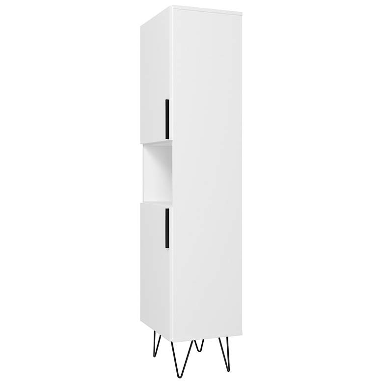 Image 5 Beekman 17 1/2"W White Wood 5-Shelf Narrow Bookcase Cabinet more views