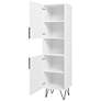 Beekman 17 1/2"W White Wood 5-Shelf Narrow Bookcase Cabinet