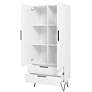 Beekman 29 1/2" Wide White Wood 2-Drawer Tall Cabinet