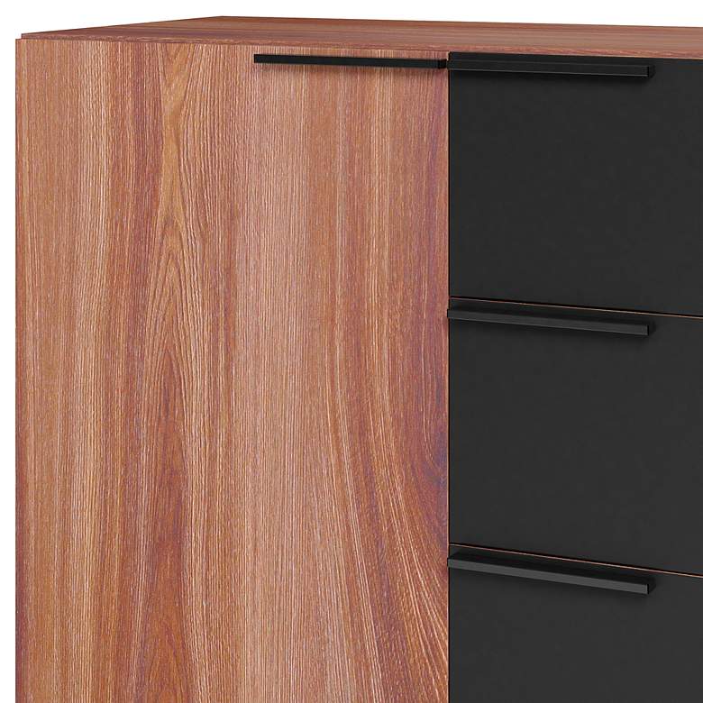 Image 3 Beekman 35 1/2" Wide Brown Black Wood 3-Drawer Sideboard more views
