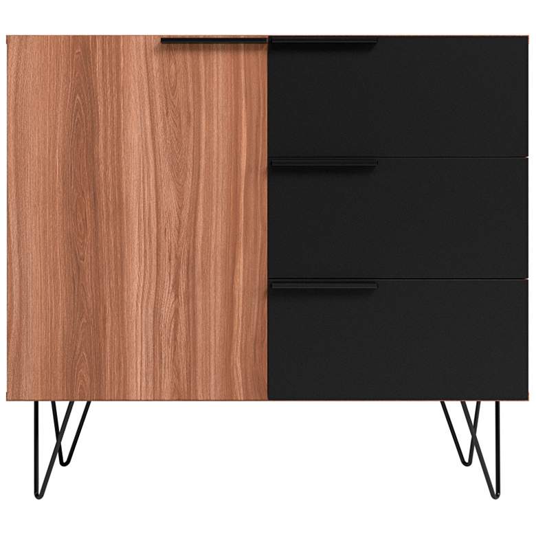 Image 6 Beekman 35 1/2" Wide Brown Black Wood 3-Drawer Sideboard more views