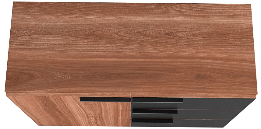 Beekman 35 1/2" Wide Brown Black Wood 3-Drawer Sideboard