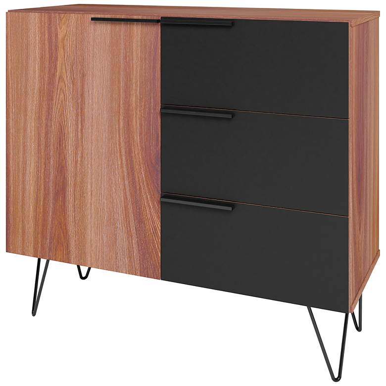 Image 2 Beekman 35 1/2" Wide Brown Black Wood Modern 3-Drawer Dresser