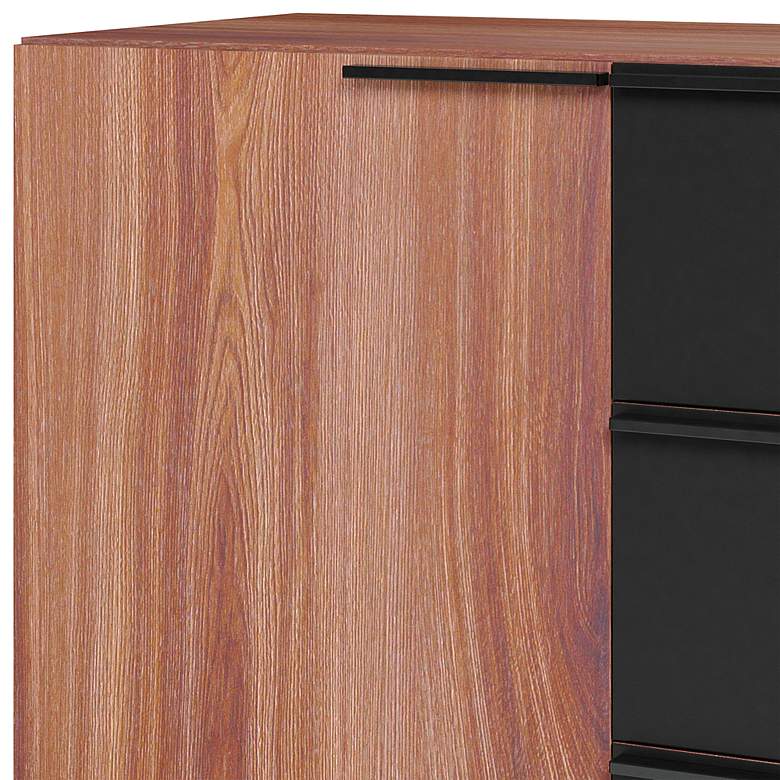 Image 3 Beekman 35 1/2" Wide Brown Black Wood Modern 3-Drawer Dresser more views
