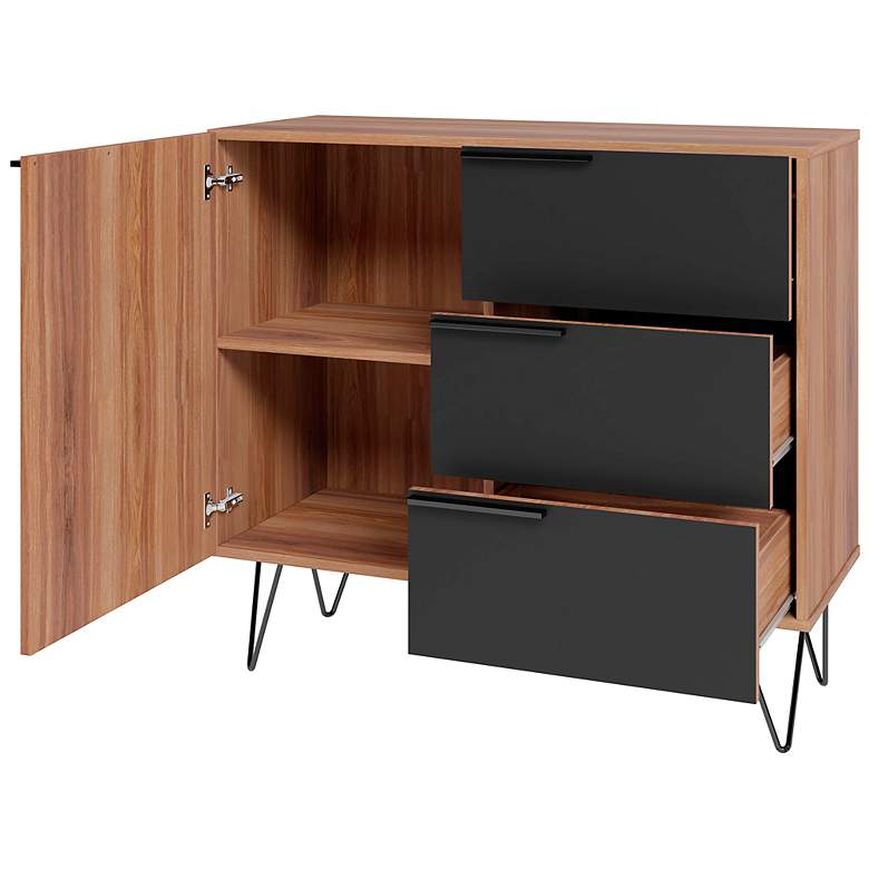Image 4 Beekman 35 1/2" Wide Brown Black Wood Modern 3-Drawer Dresser more views