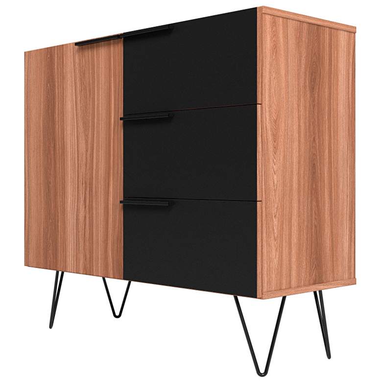 Image 5 Beekman 35 1/2" Wide Brown Black Wood Modern 3-Drawer Dresser more views